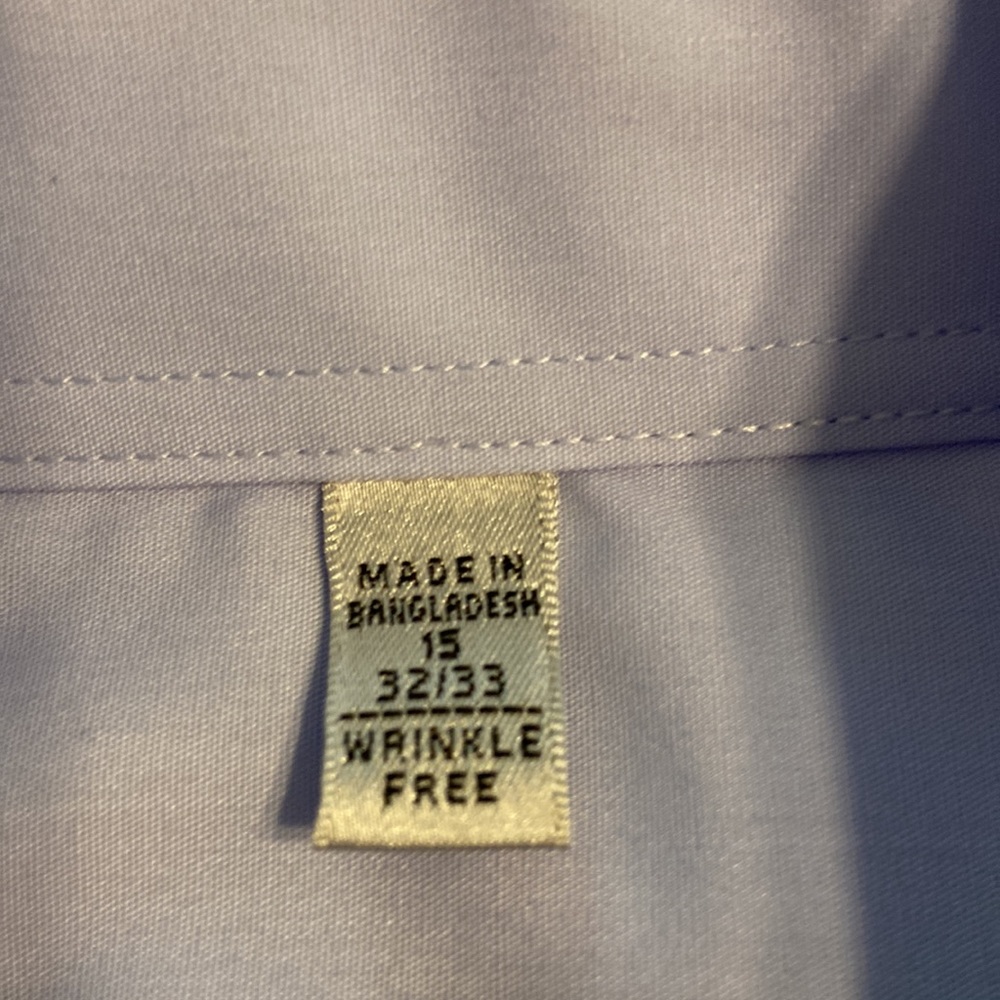 Geoffrey Beene Regular Fit size 15 -32/33 color light blue BNWOT - Picture 6 of 8